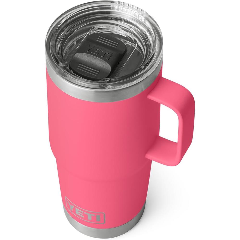 YETI Rambler Vaso de 20 oz de acero inoxidable y tapa Stronghold color rosa