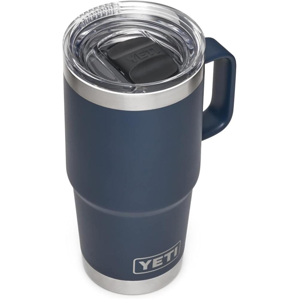 YETI Rambler Vaso de 20 oz de acero inoxidable y tapa Stronghold color azul marino