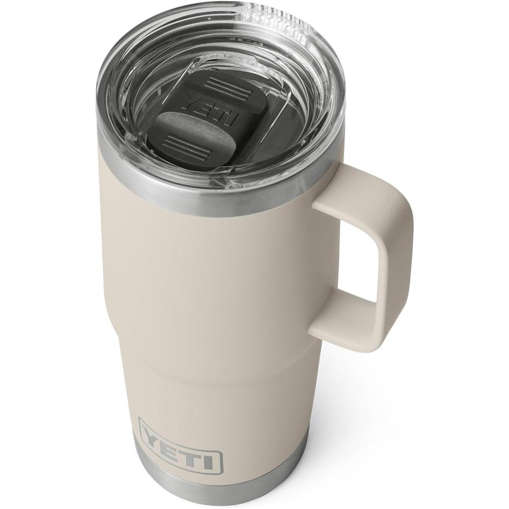 YETI Rambler Vaso de 20 oz de acero inoxidable y tapa Stronghold color beige