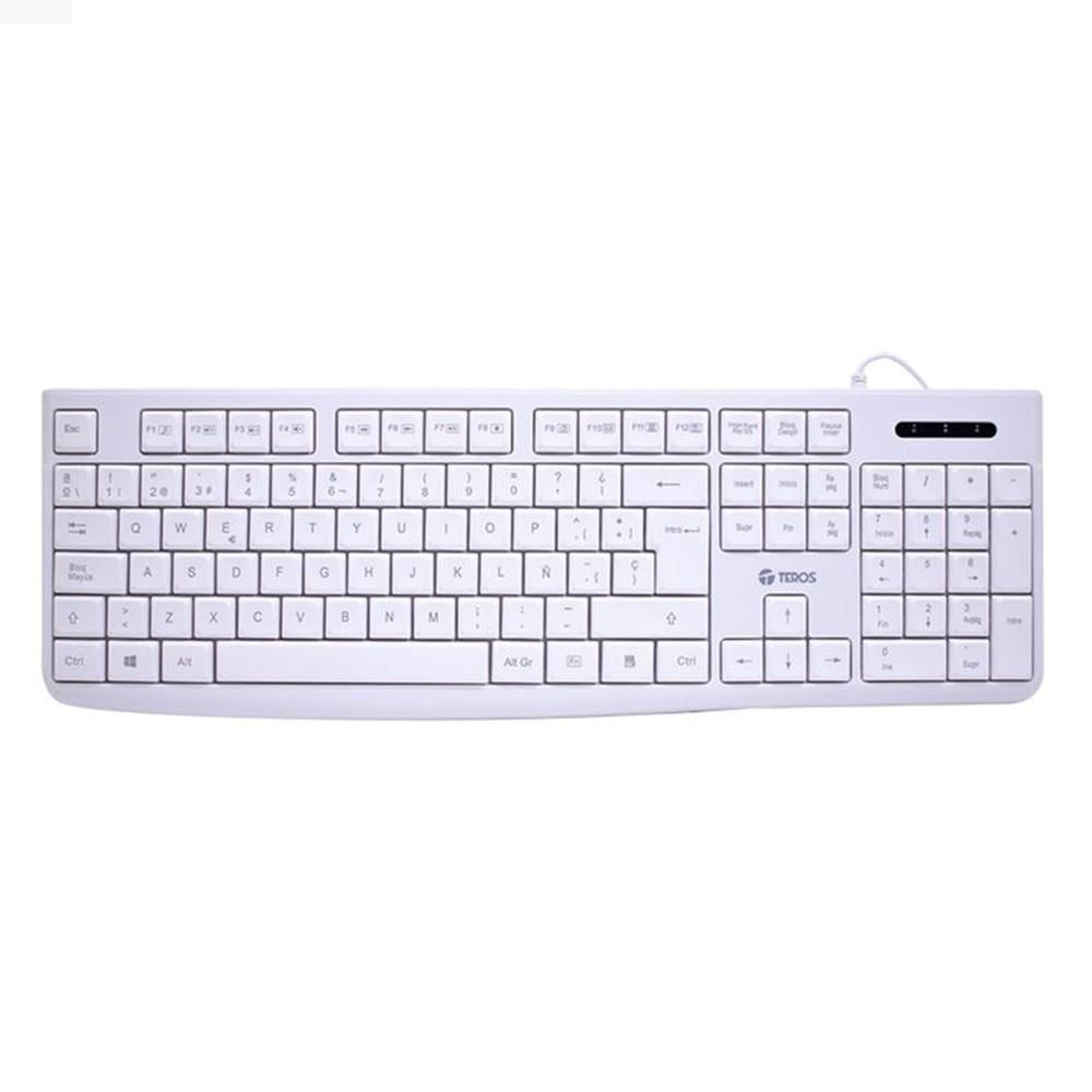 TECLADO ESTANDAR TEROS TE-4069S USB 2.0 BLANCO