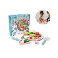 Juego Didáctico Pizza Armable de Madera para Niños