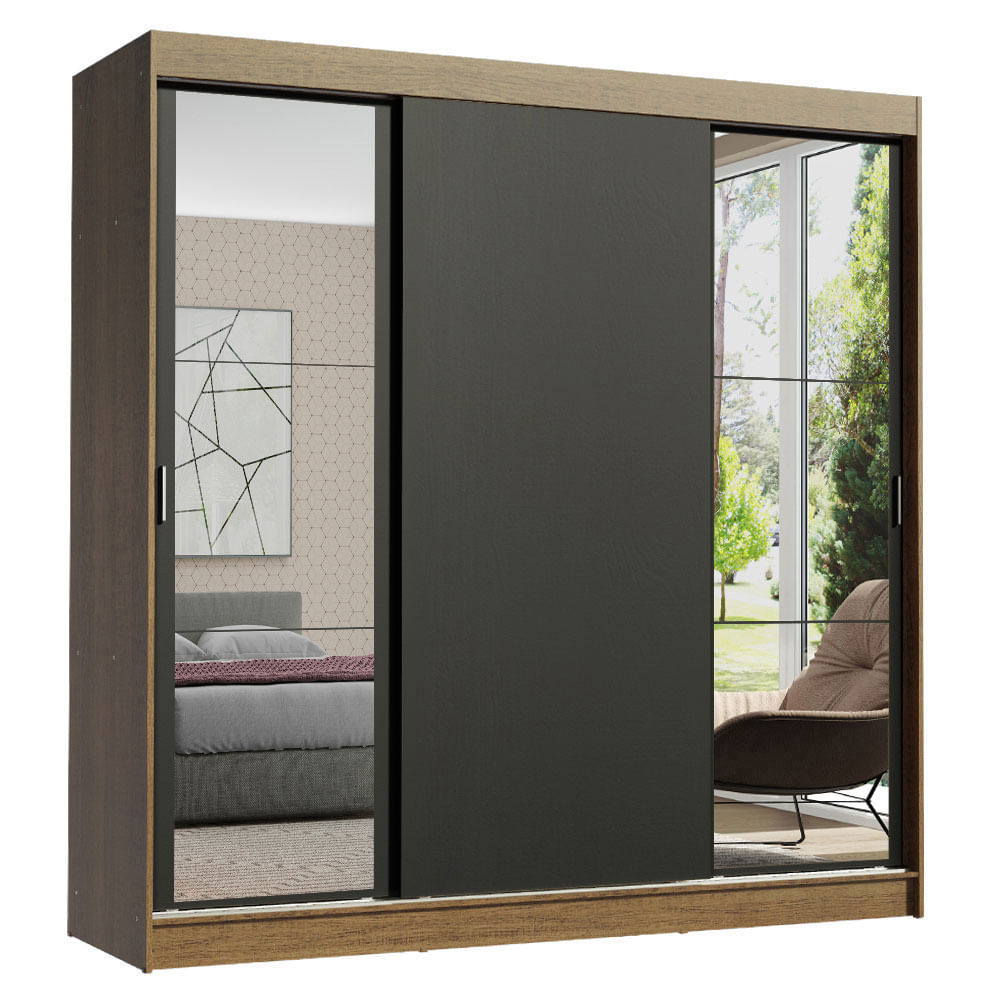 Ropero Madesa Reno 3 Puertas correderas con 2 Espejos