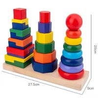 JUGUETE DIDACTICO TRIPLE TORRE APILABLE