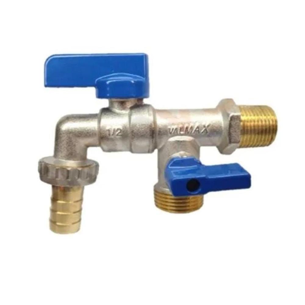 CAÑO PARA LAVANDERIA DOBLE SALIDA PESADO EN BRONCE VALMAX