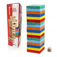 Jenga a Colores 54 PiezasJuego Educativo YengaJuego Mesa