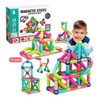 72 Piezas De Bloques Magneticos Construccion Creativa Niños