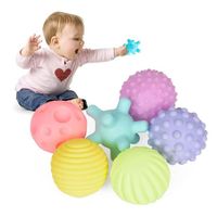 Set 6 Pelotas Sensoriales Didácticas Para Bebé Con Texturas