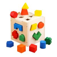 Cubo Didactico con Encajes Montessori