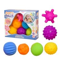 Set 6 Pelotas Sensoriales Texturizadas Para Bebé