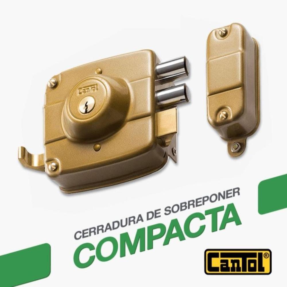 Cerradura de Sobreponer Compacta 120 Cantol 2 GOLPES