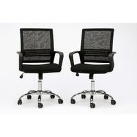 Pack x2 Silla de Escritorio Oficina Ergonomica con Ruedas - 190074