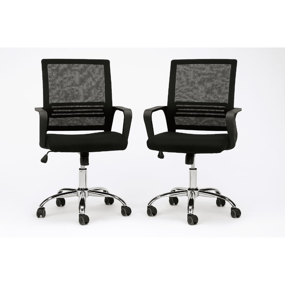 Pack x2 Silla de Escritorio Oficina Ergonomica con Ruedas - 190074
