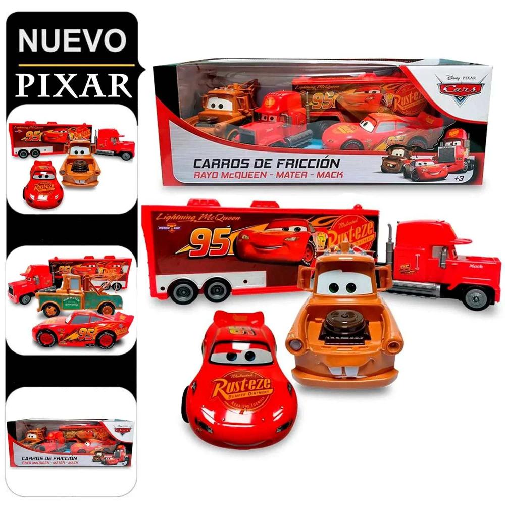 Coches De Fricción Cars Mater, Mcqueen Y Mack 6777-09
