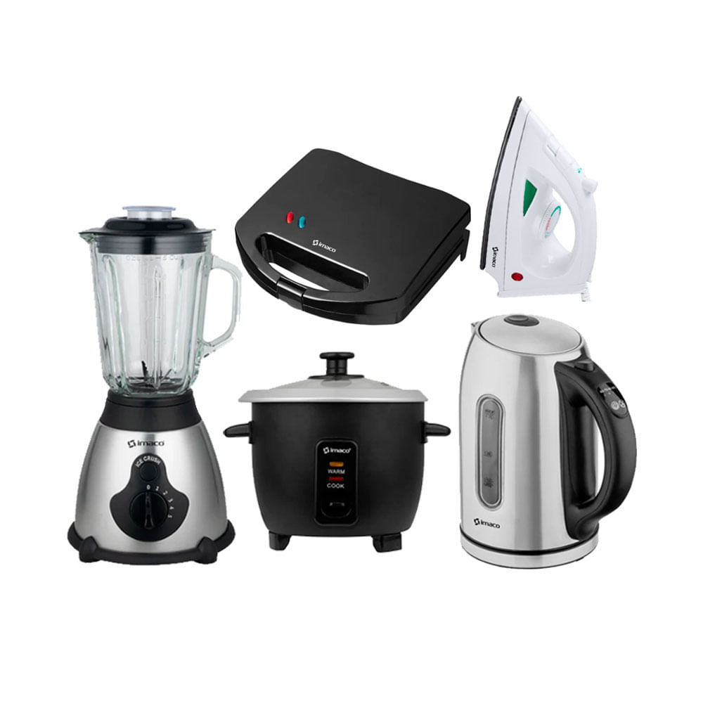 ComboLicuadora Imaco+ Arrocera+Hervidor+Sandw +Plancha
