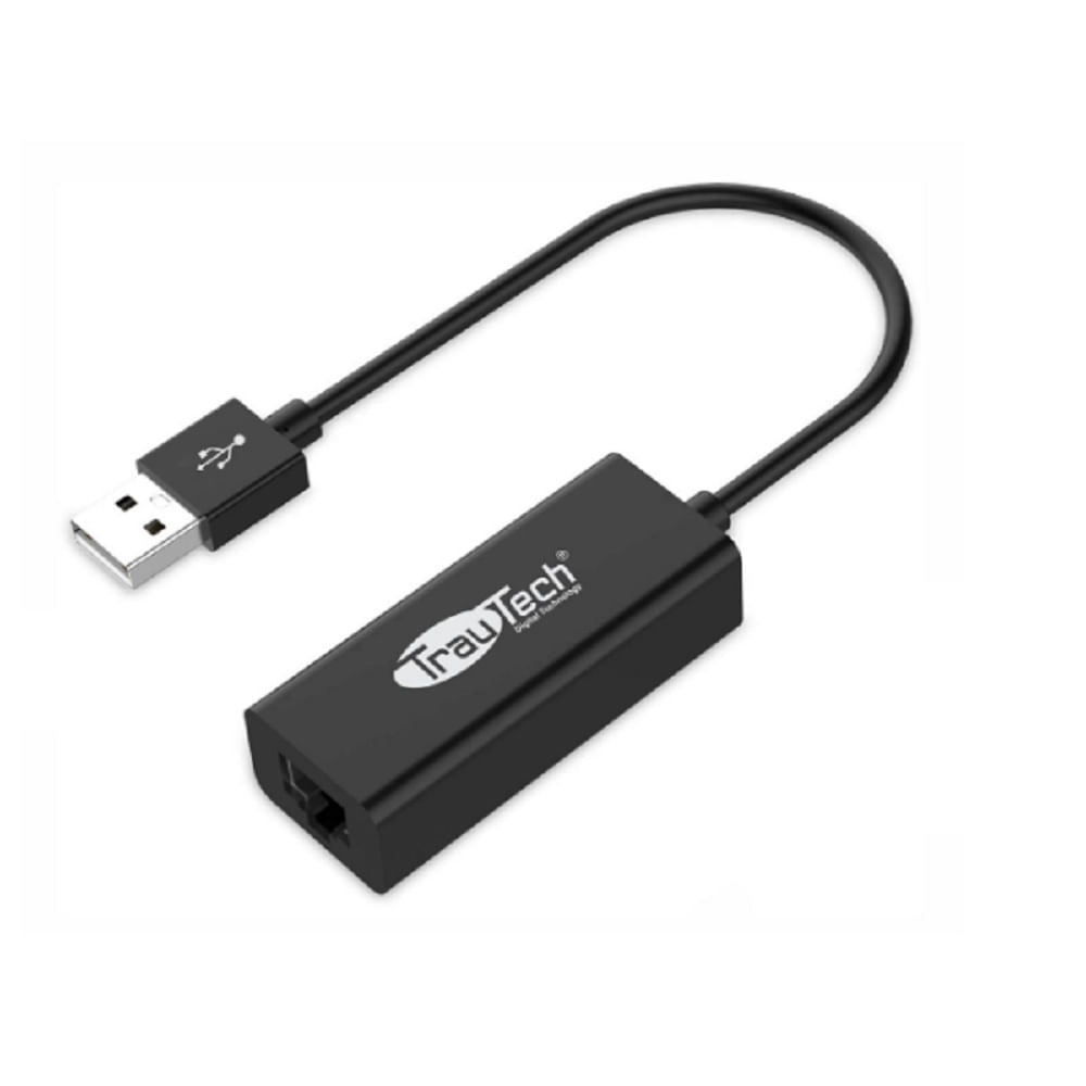 Adaptador De Red Usb 2.0 a Lan Ethernet 100mbps Trautech PE-LO100