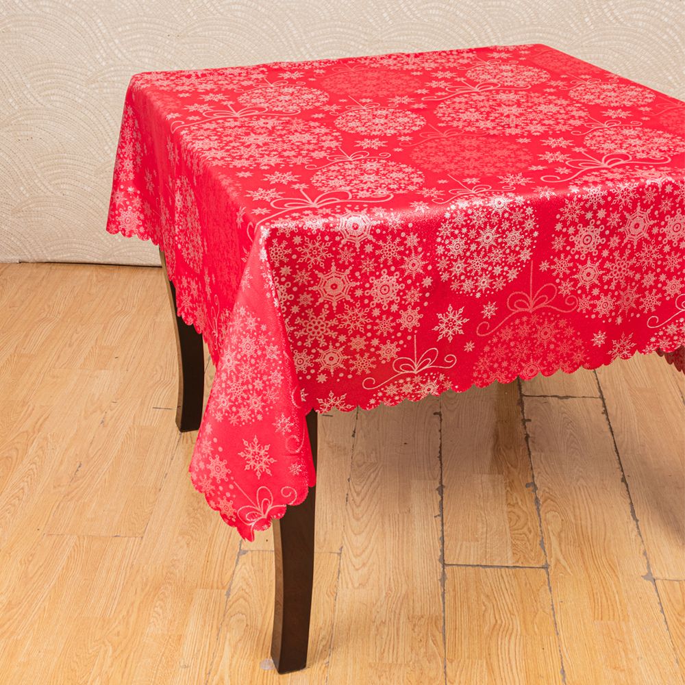 Mantel Damasco Rojo De Poliester 180Cm