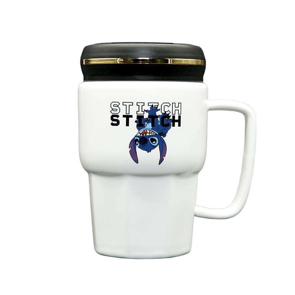Mug Stitch Mouse Colección Disney c/Tapa 400 ml