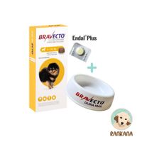 PACKAntipulgas Bravecto para Perros de 2 a 4.5 Kg + 1 Tableta* de Endal Plus + 1 Plato Bravecto