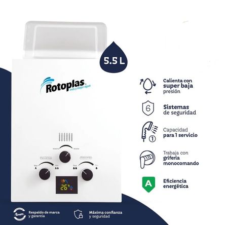 Terma a Gas Flaming 5.5 lt Gn 310855 - Rotoplas Terma a Gas Flaming 5.5 lt Gn 310855 - Rotoplas