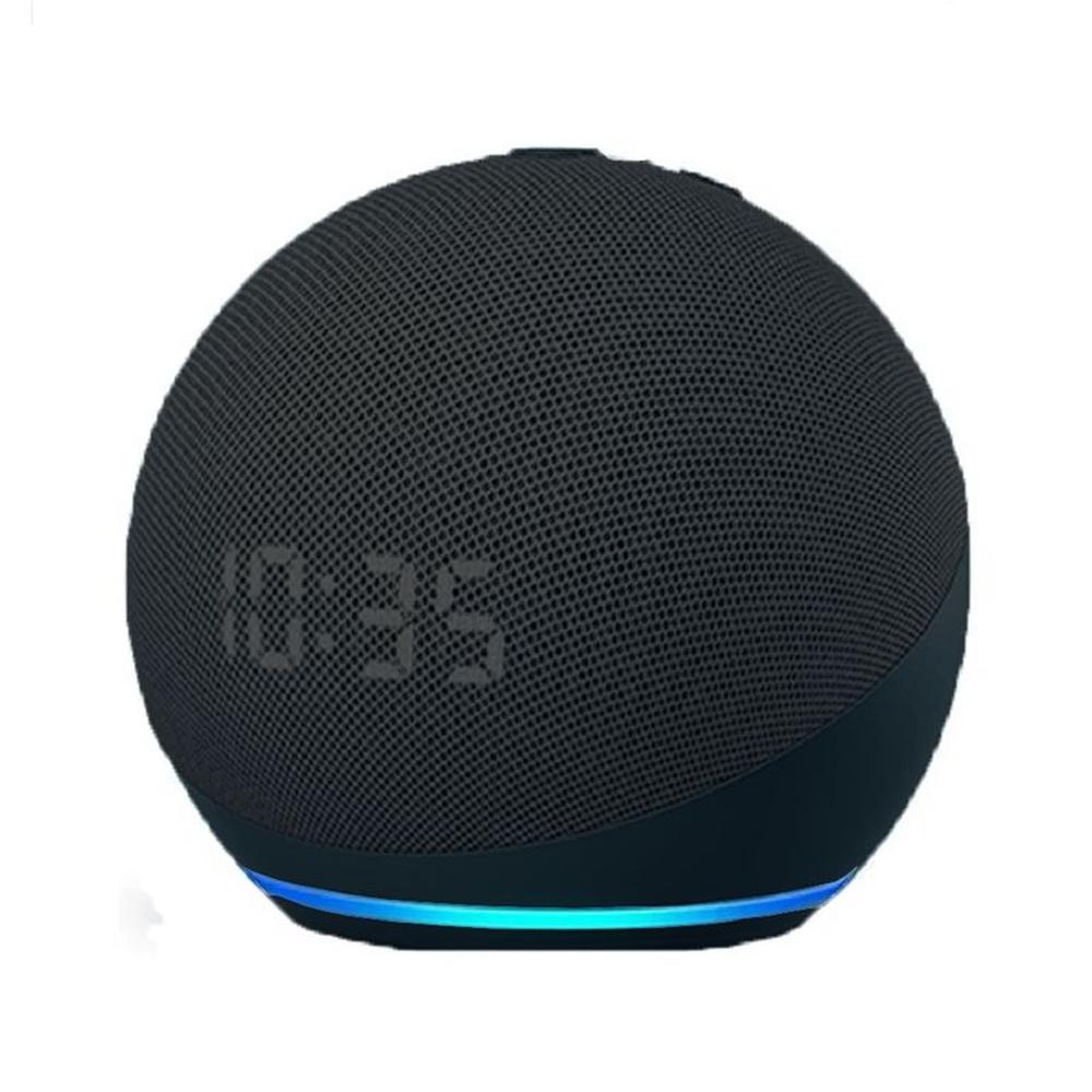 Parlante asistente Alaxe bluetooth con luces RGB y reloj