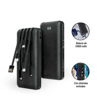 Bateria portatil power bank de 10,000 mAh - Multiples salidas.