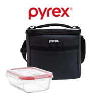 Lonchera Térmica Pyrex Ejecutiva Negro Totem con Taper Reflactario Rect 650 ml
