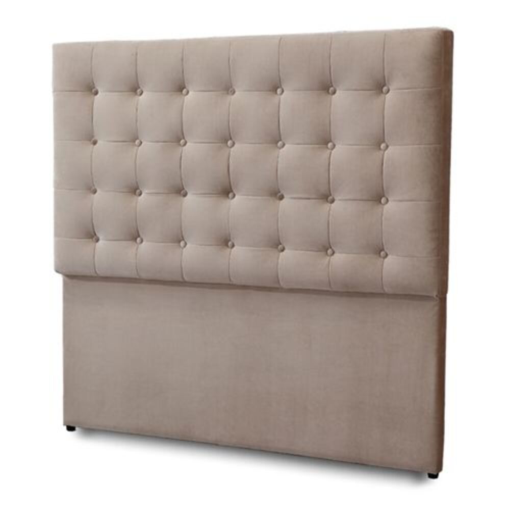 Cabecera a botones 2 plazas beige