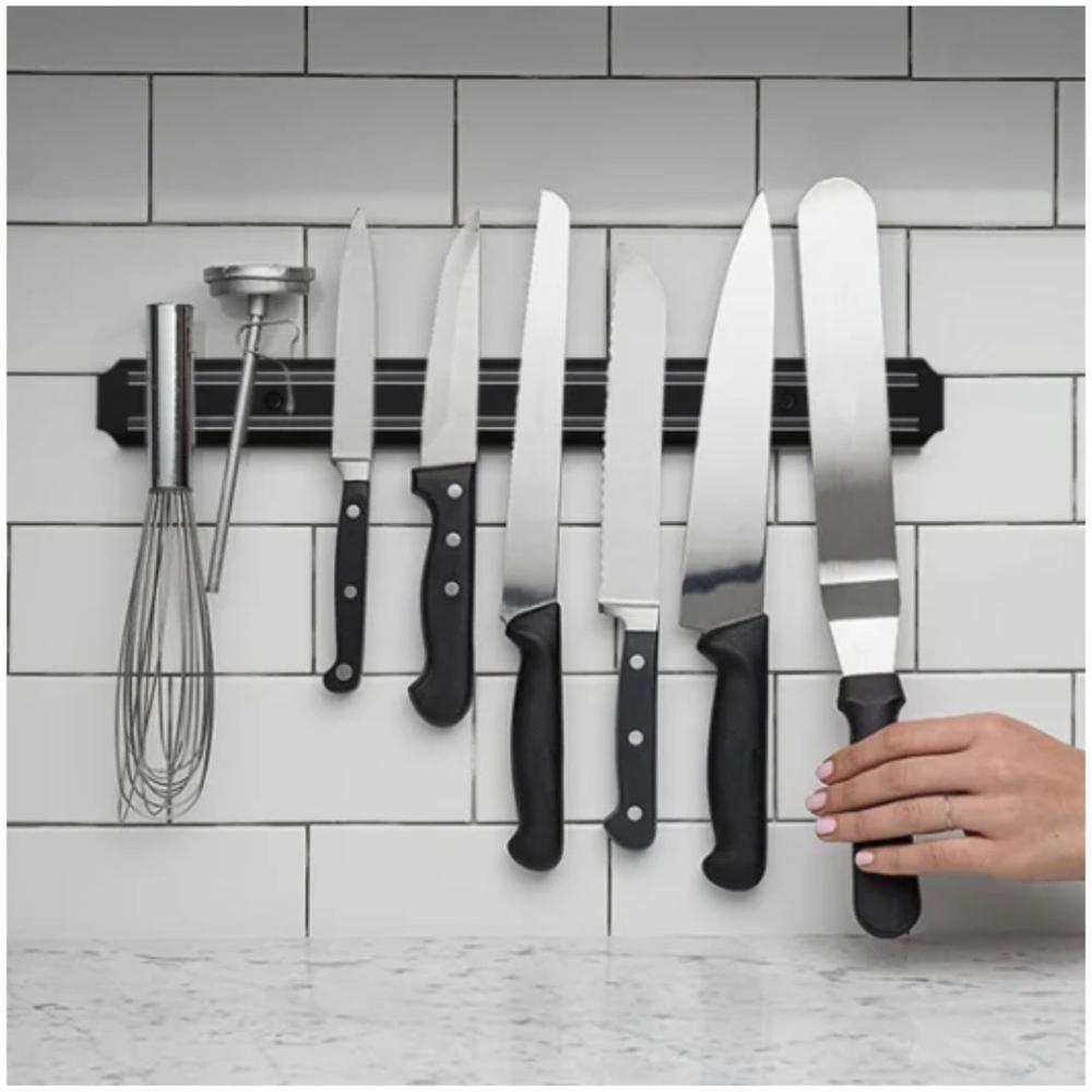 Barra Magnética Para Cuchillos Organizador de Utensilios Metálicos 37cm