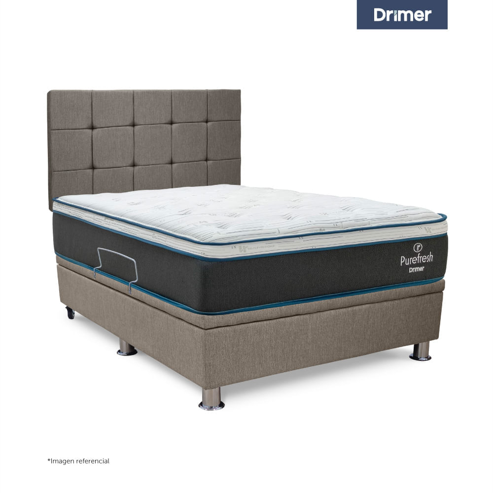 Boxet Pure Fresh 1.5 Plazas Cuadros Beige