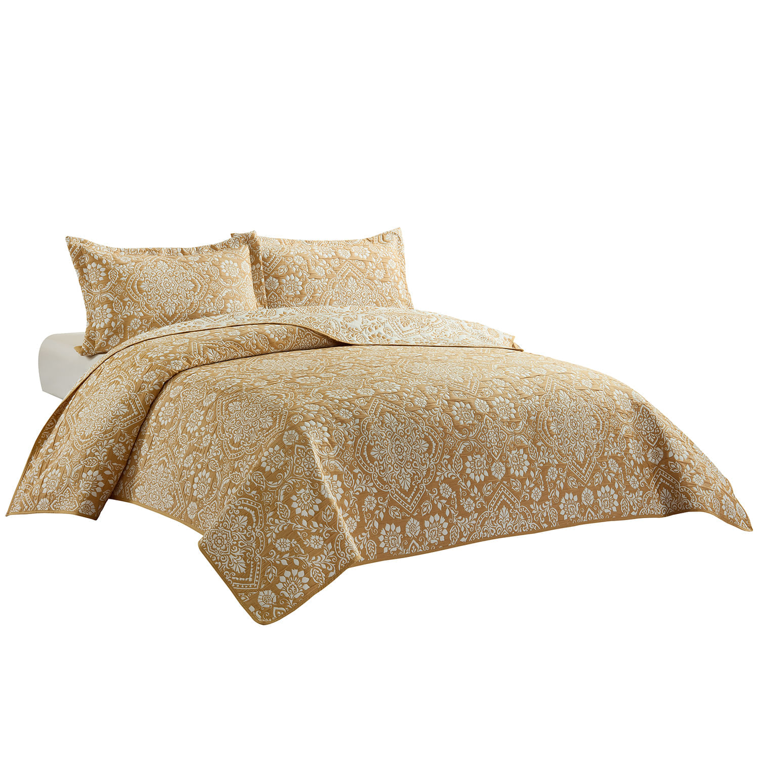 Cubrecama Pv26 Mostaza