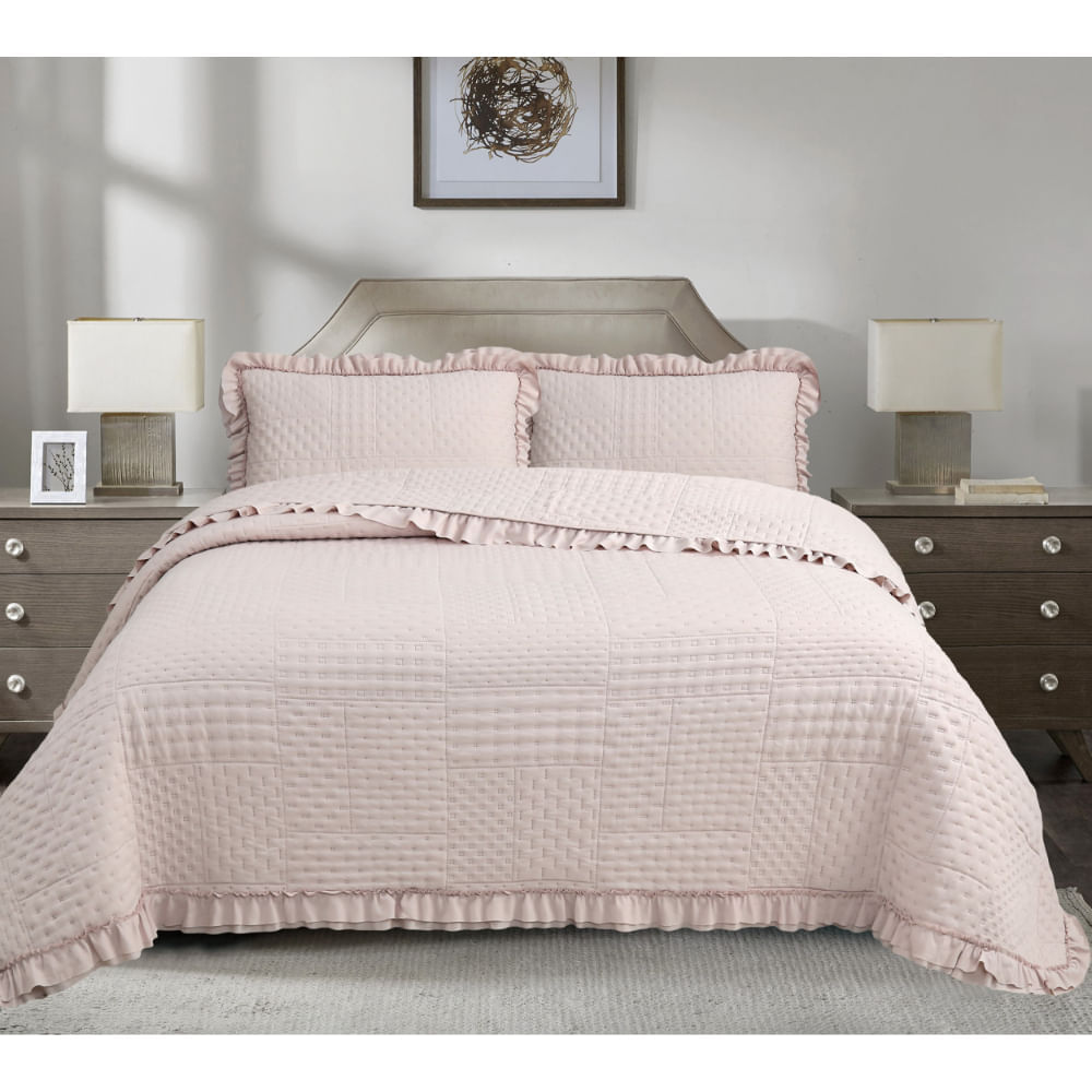Cubrecama Pv26 Romantic Rosado