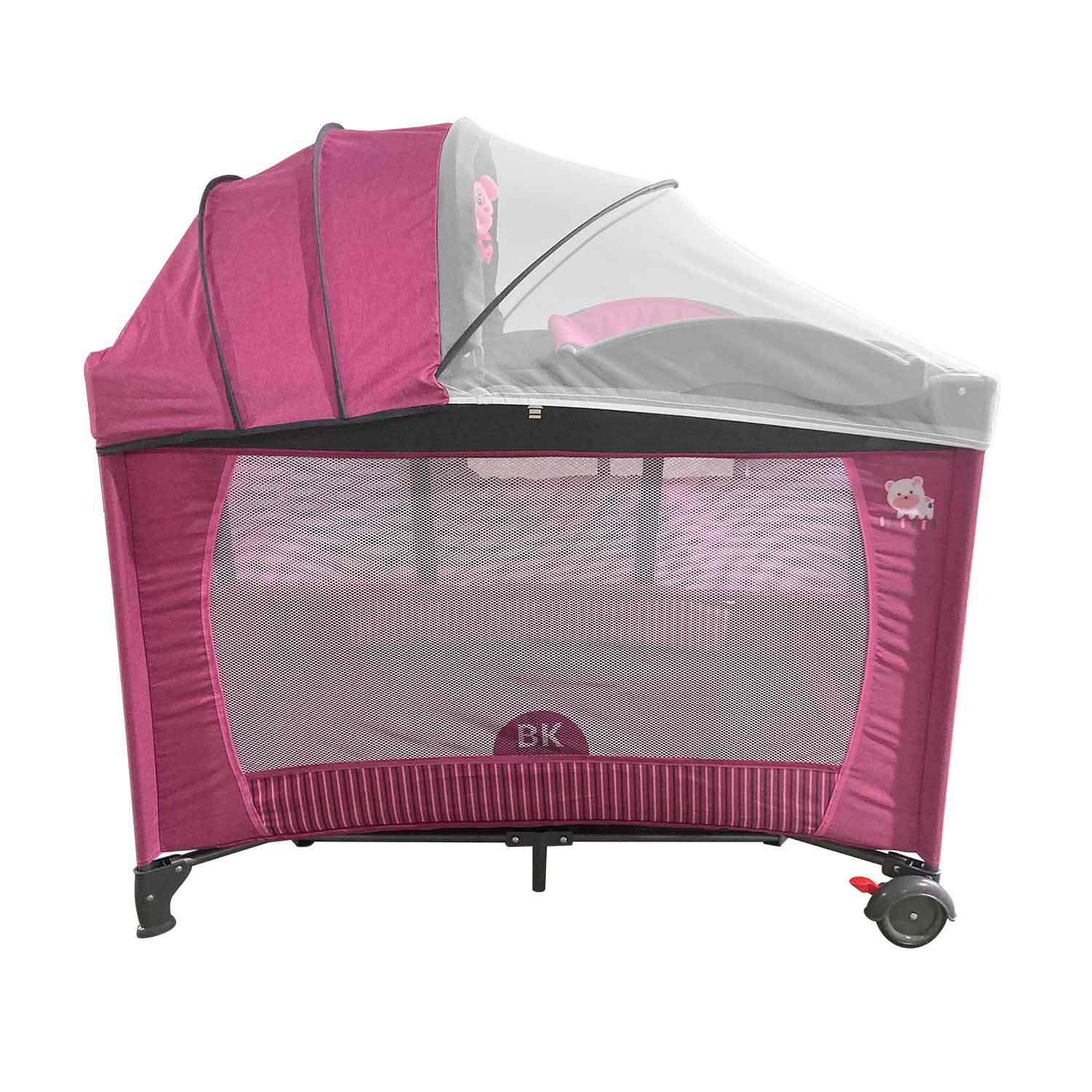 Cuna Corral Baby Kits Roma Rosa