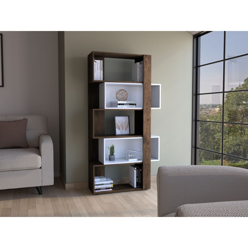 Biblioteca Beijing 2 Modulos - Bellota/Blanco