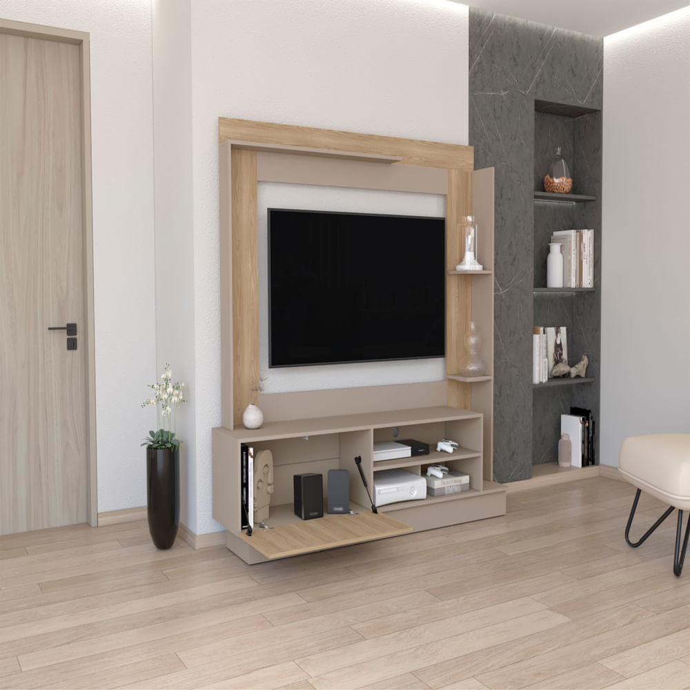 Estante Tv 70 Doha 1 Puerta Taupe - Fresno