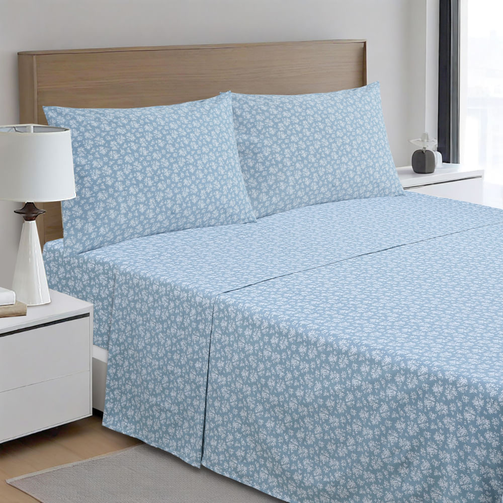 Sabana Pv26 180 Hilos Print Flores