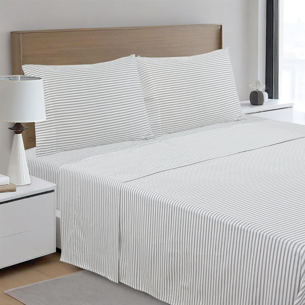 Sabana Pv26 180 Hilos Print Lineas