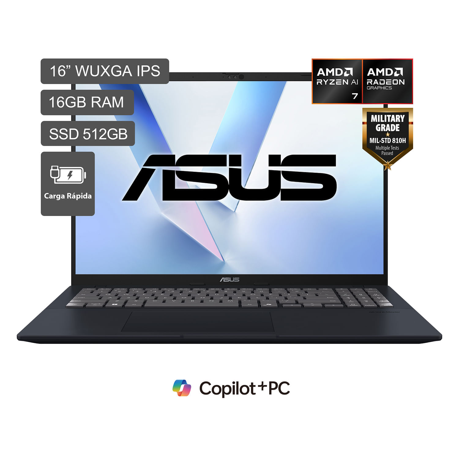 Laptop Asus Vivobook 16 M1607KA-MB050W R7-350 512G SSD 16GB 16""