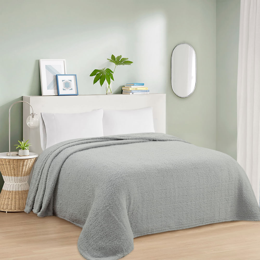Frazada Pv26 Sherpa Gris
