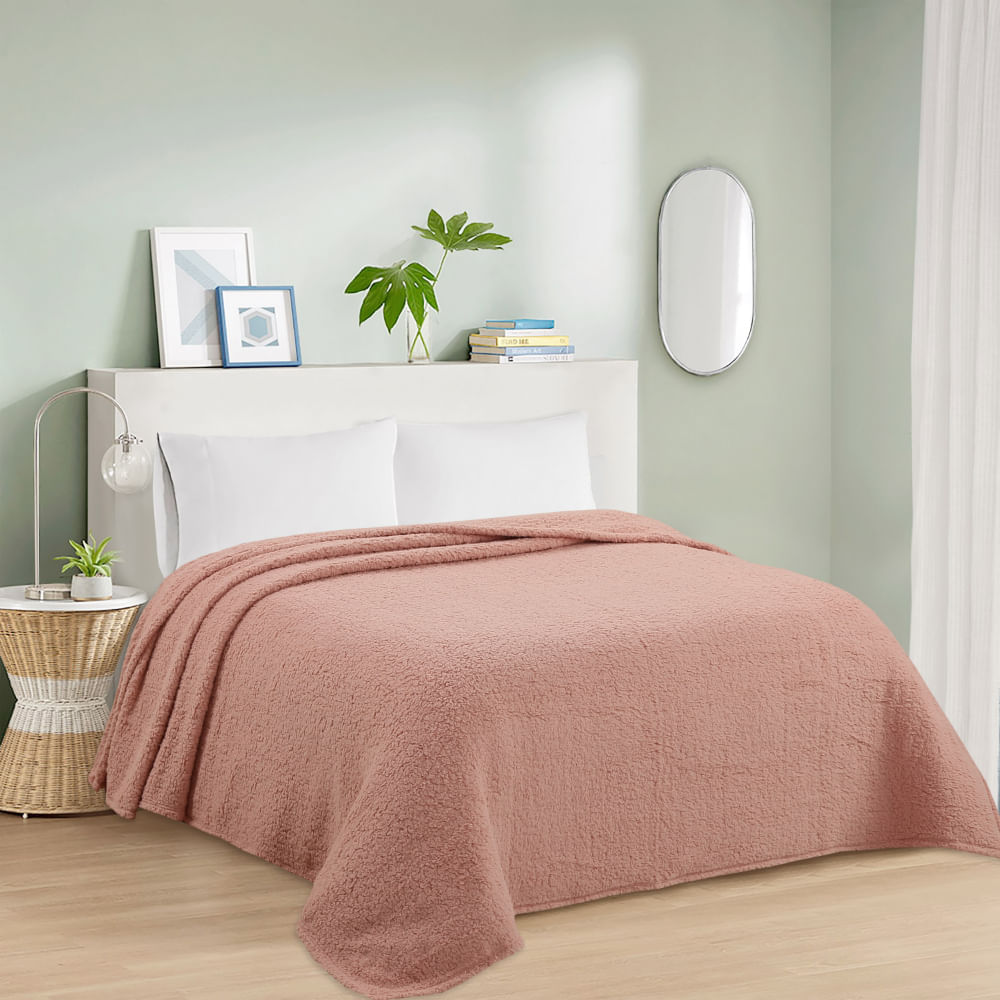 Frazada Pv26 Sherpa Rosado