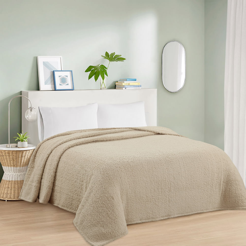 Frazada Pv26 Sherpa Beige