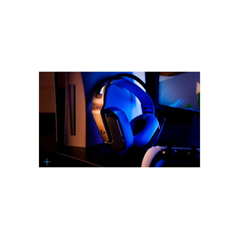 Audífonos inalámbricos Logitech G535 Lightspeed para PS5, PS4 y PC - Negro/Azul con micrófono