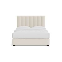 Cama dos plazas a rayas color beige