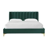Cama dos plazas modelo lineal verde