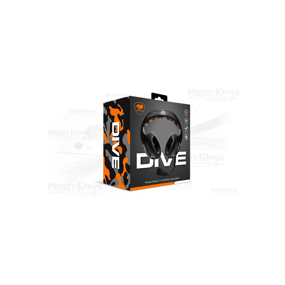 Auriculares de gaming COUGAR Dive CGR-P50B - Estéreo con cancelación de ruido, camuflaje y micrófon