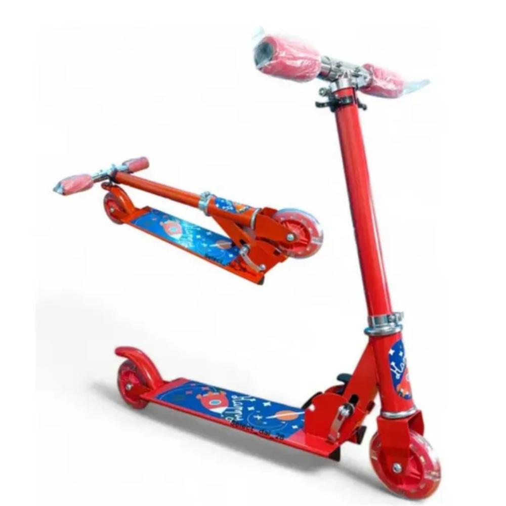 Monopatín Infantil Eléctrico Rojo con Luces