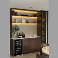 Mueble de Bar Moderno Irizh Color FumeBlanco con Luces Led TU MESITA