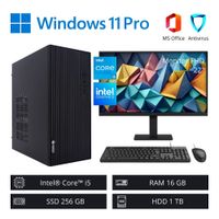 Computadora PC Intel Core i5 3.50 GHz 16GB RAM 256GB SSD 1TB HDD - Monitor 22'' FHD