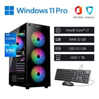 Computadora PC Intel Core i7 4.00 GHz 32GB RAM 512GB SSD + 1TB HDD