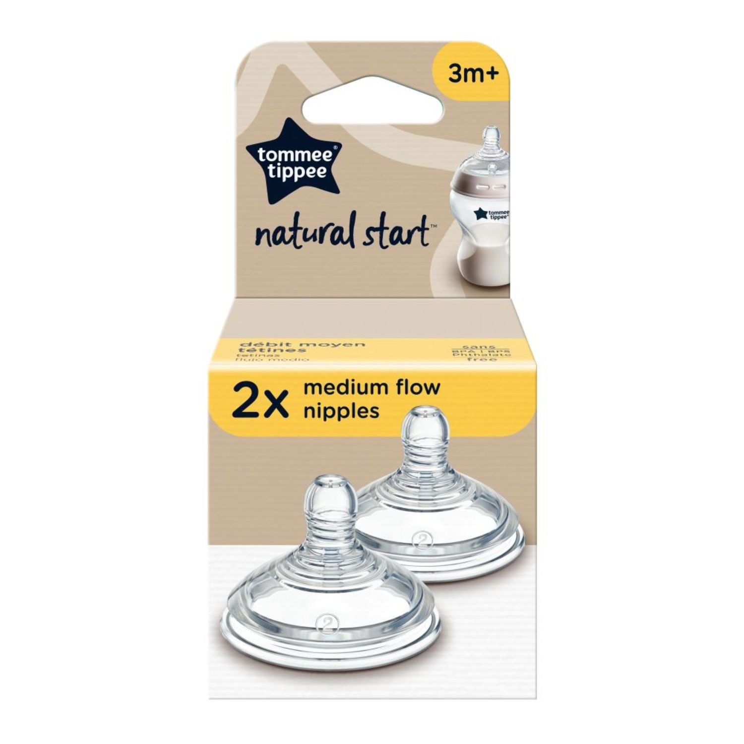 Pack X2 Tetinas Tommee Tippee Natural Start Flujo Medio
