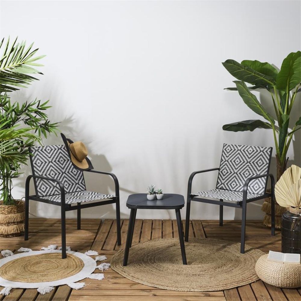 Juego de Terraza Balconero Paris Gris 2 Personas Orange